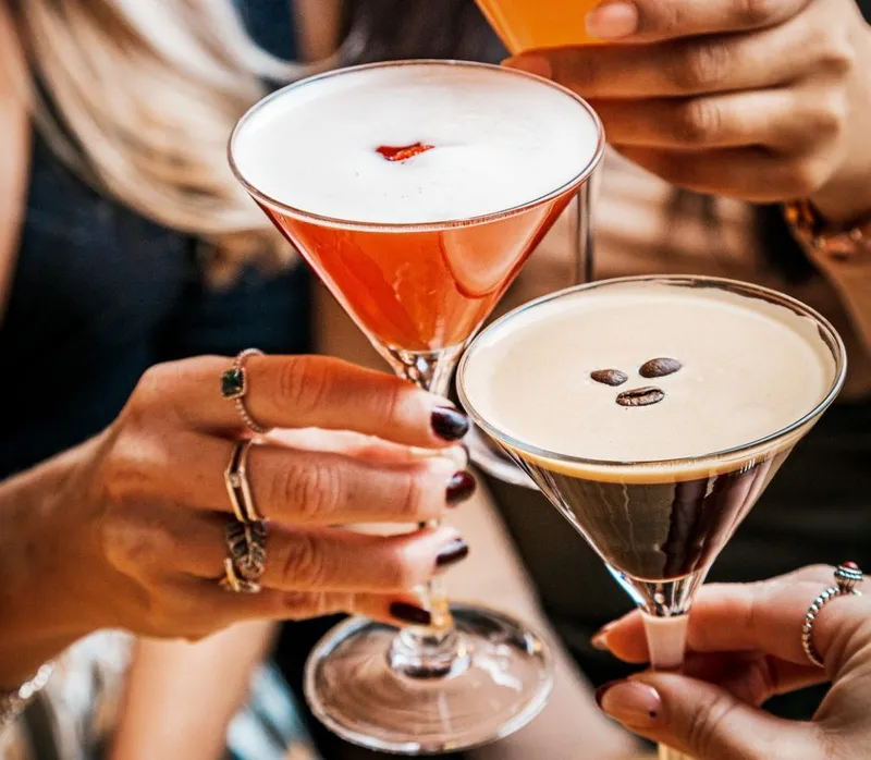Clinking cocktails