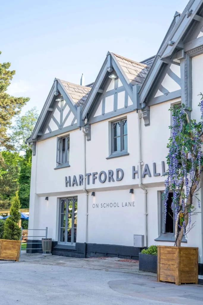 View of Hartford Hall from the outside