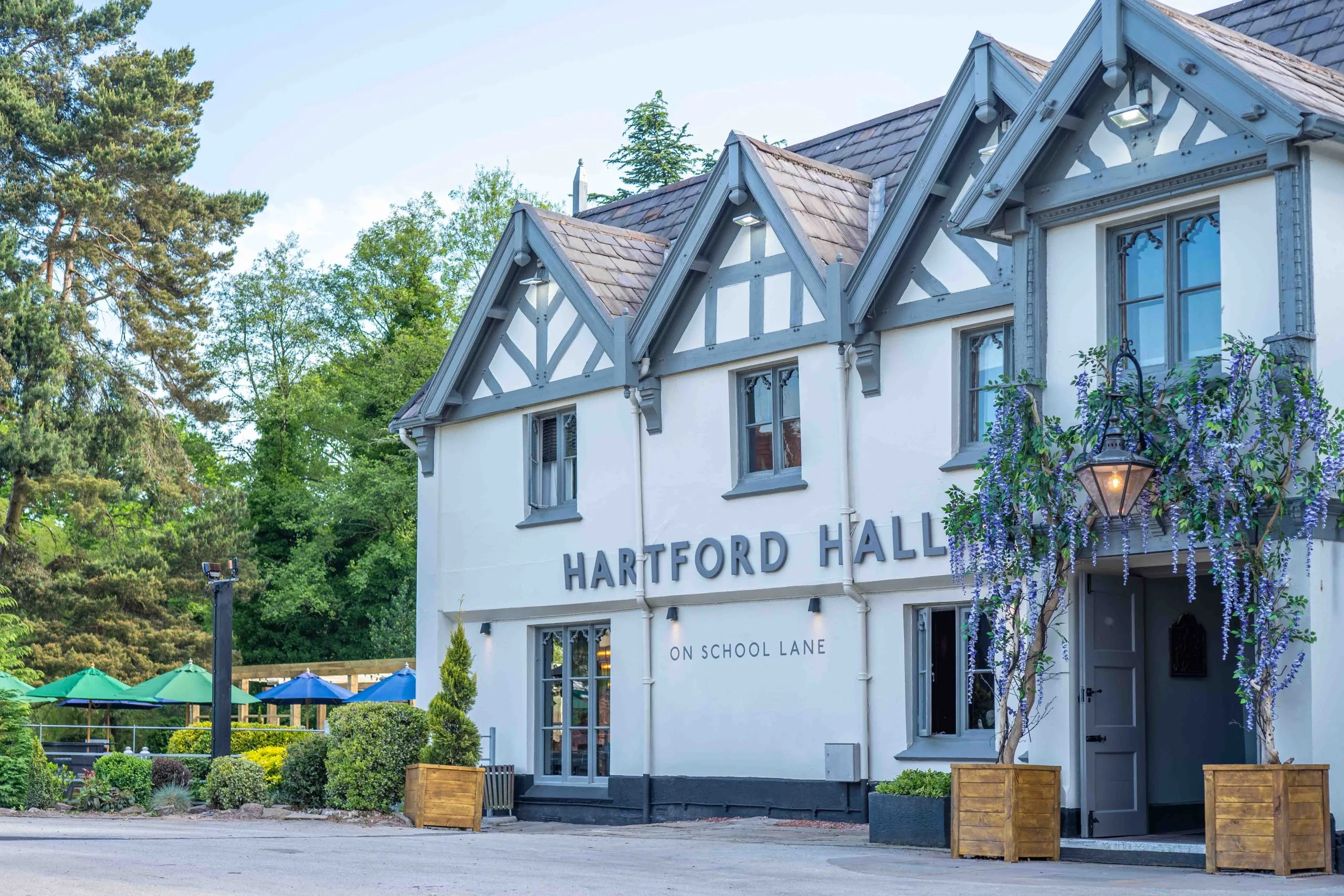 View of Hartford Hall from the outside