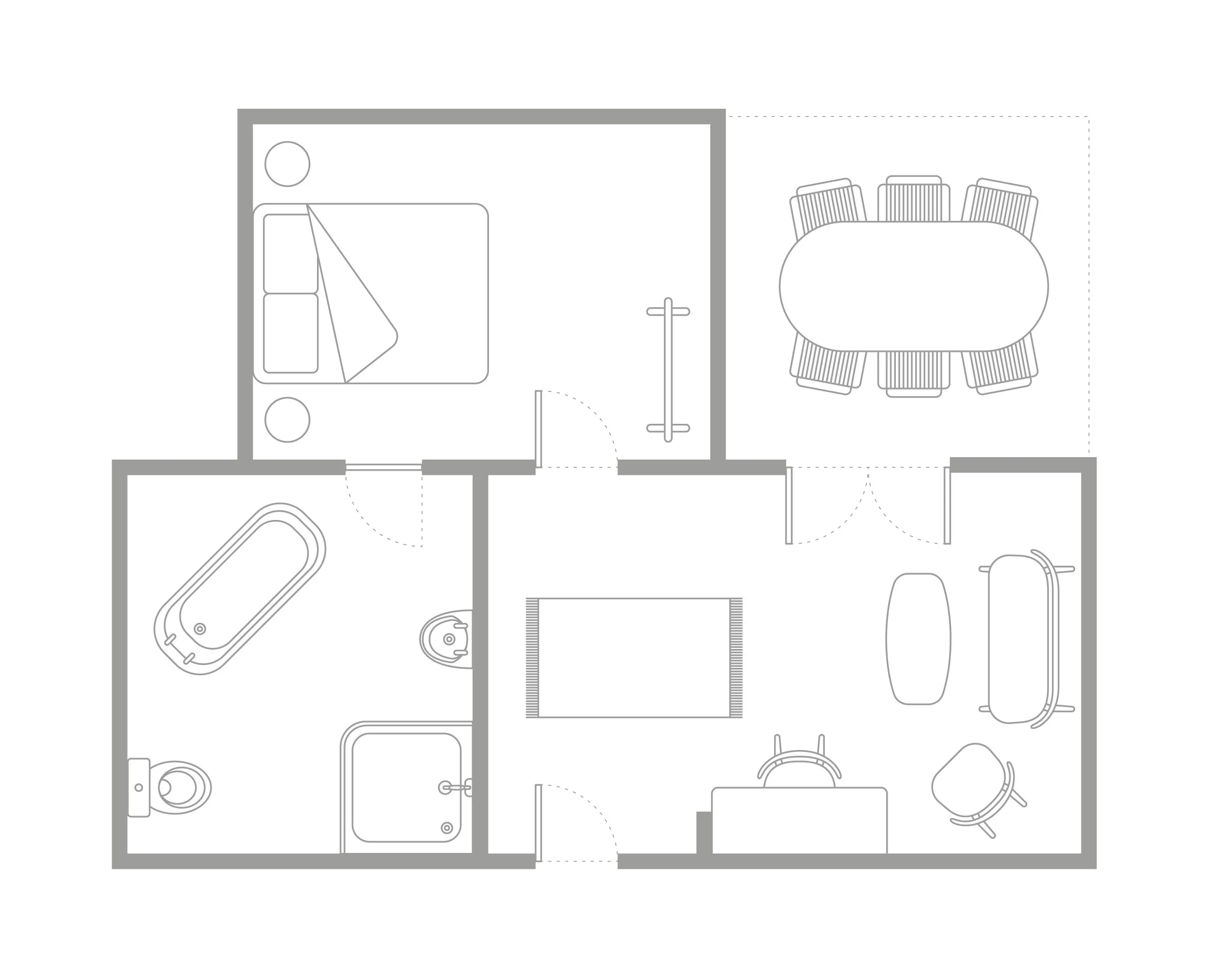 Hartford Hall Chester King Room. Floor Plan