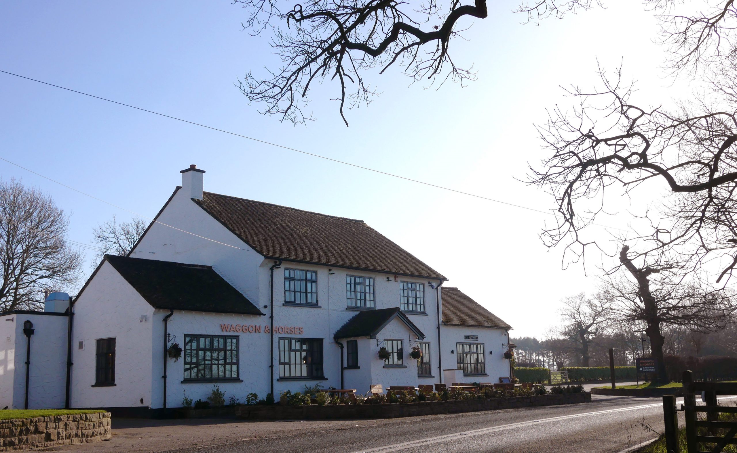 The front of Waggon and Horses Robinsons Pub